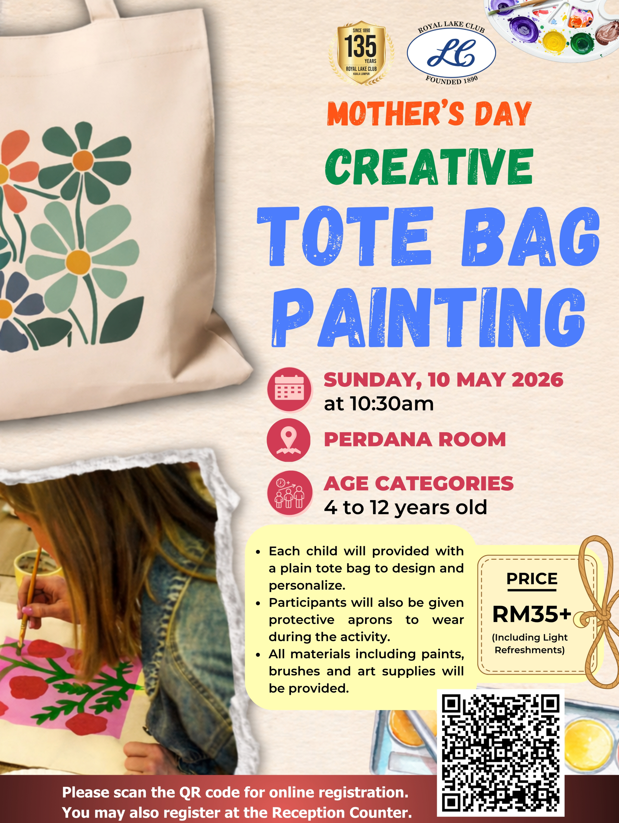 Mother's Day Creative Tote Bag Painting