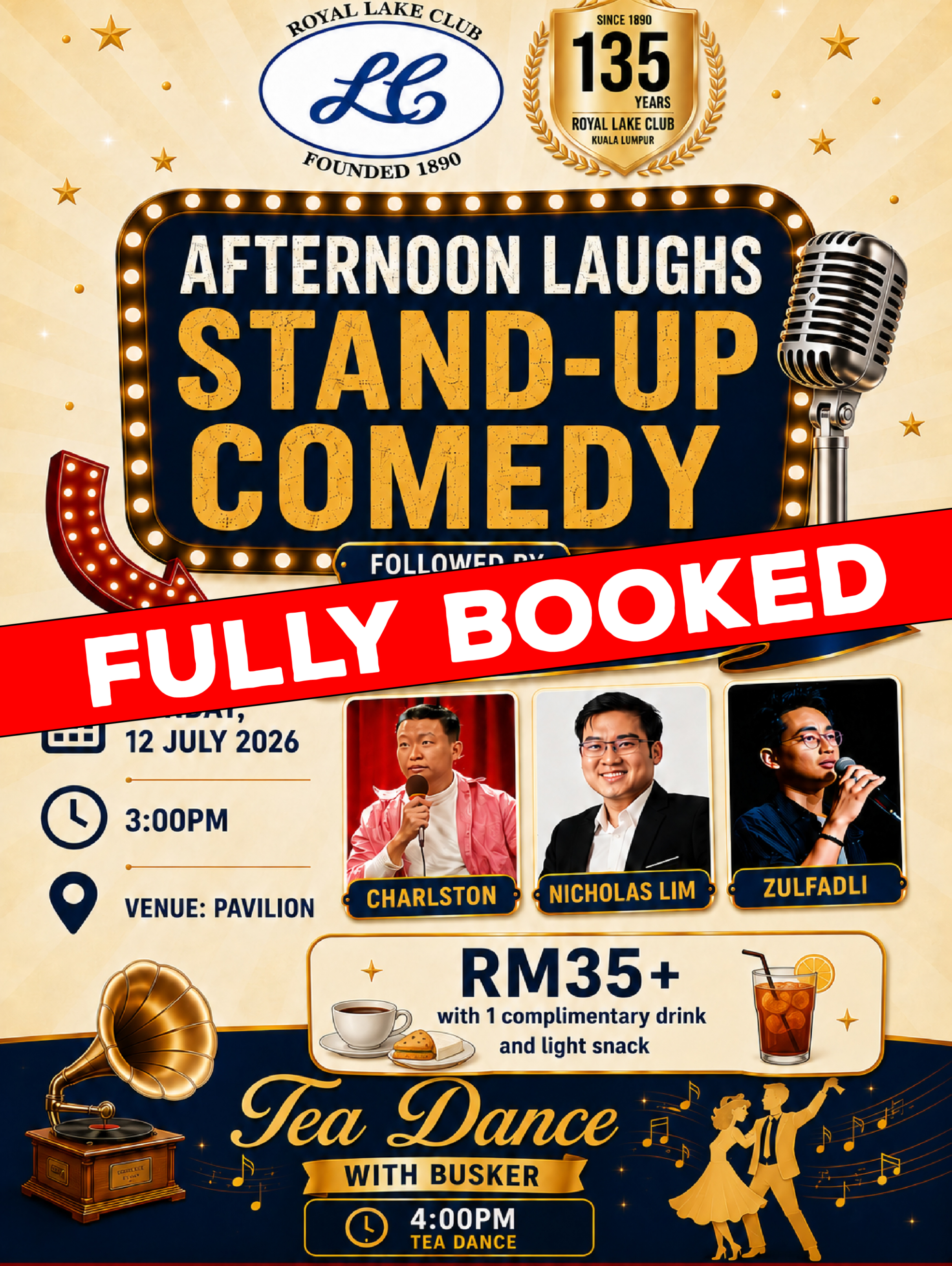 Comedy_tea dance FULLY BOOKED