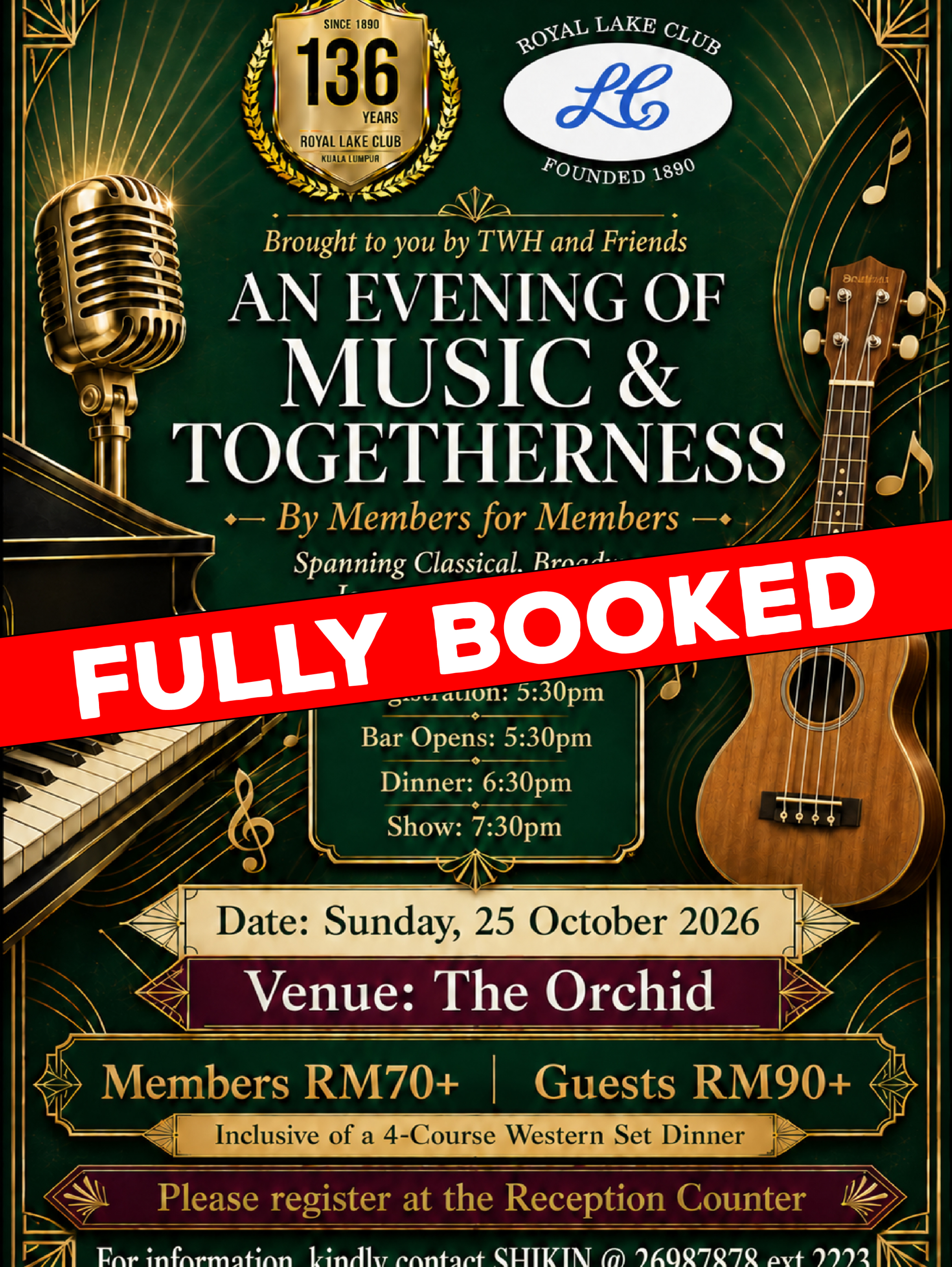 Musical Evening at The Orchid FULLY BOOKED