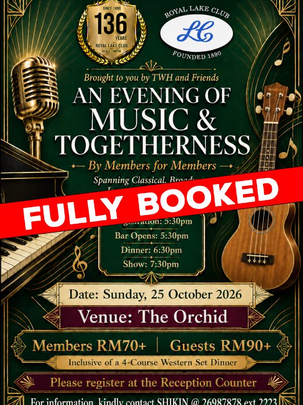 Musical Evening at The Orchid FULLY BOOKED